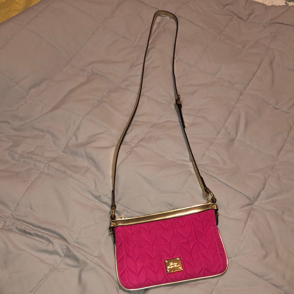 Hot pink cross body purse